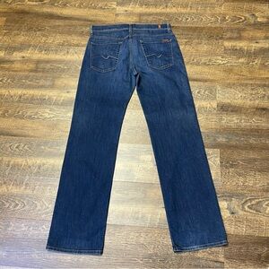 7 For All Mankind Austyn Jeans Mens Size 34x34 Dark Blue Denim Relaxed Straight